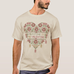 T-shirt La Palestine est mon coeur d'amour Valentin Tatree