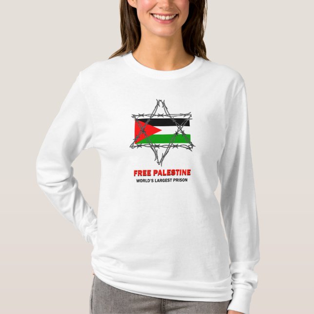 T-shirt La Palestine libre : La plus grande chemise de la (Devant)