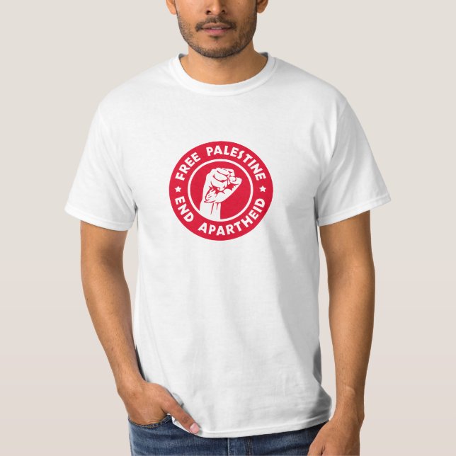 T-shirt La Palestine libre met fin à l'apartheid (Devant)