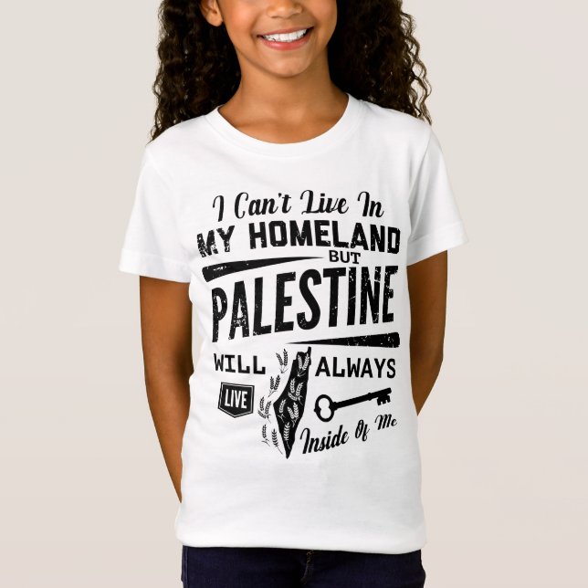 T-Shirt La Palestine Vit Toujours À L'Intérieur De Me-Blk (Devant)