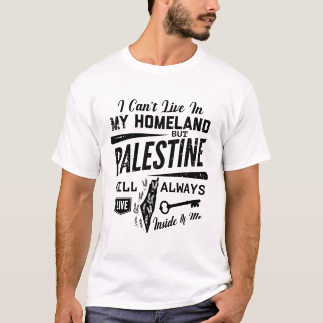 T-shirt La Palestine vivra toujours à l'intérieur de mon b (Devant)