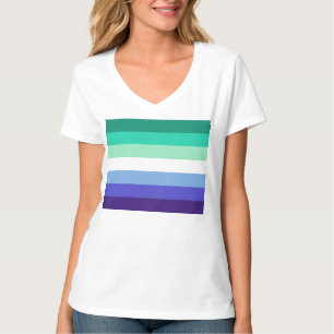 T-shirt La palette de drapeau des hommes gays trans-inclus