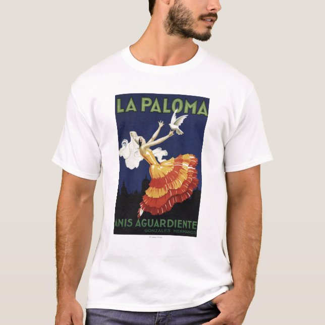 T-shirt La Paloma - Anis Aguardiente promotionnel (Devant)