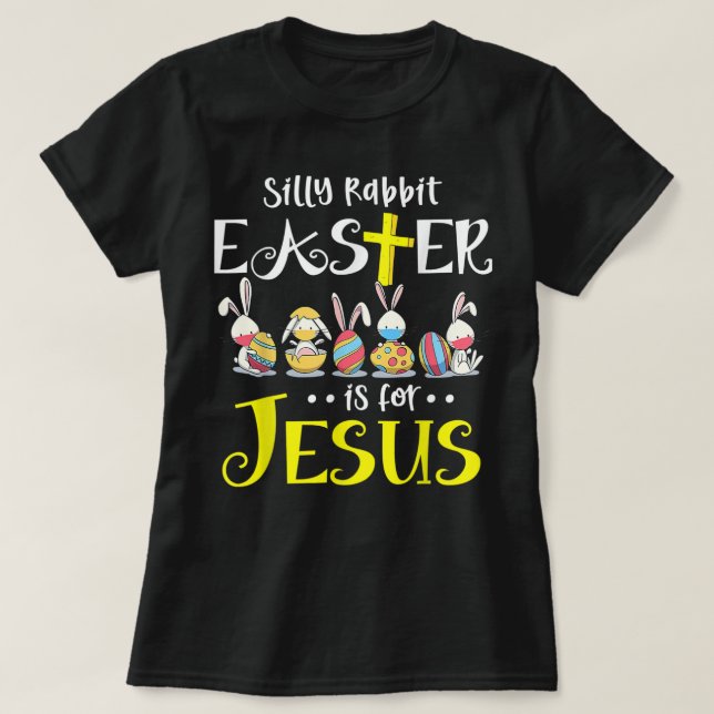 T-shirt La Pâque de lapin est pour Jésus Lapin Masque Visa (Design devant)