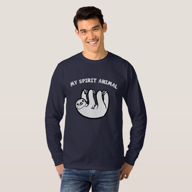 T-shirt La paresse est mon animal d'esprit (Devant entier)