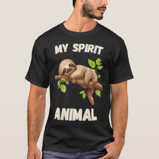 T-shirt La paresse est mon animal spirituel - Drôle de sie
