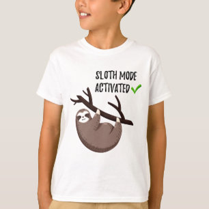 T-shirt La paresse indique le mode de paresse de activé