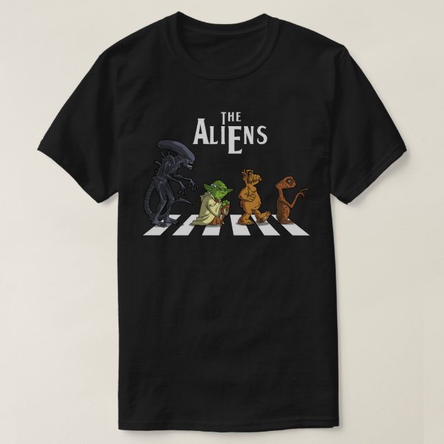 T-shirt La Parodie Alien Abbey Road Essential T Shirt (Design devant)