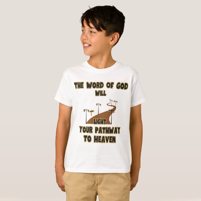 T-shirt La Parole de Dieu éclairera le garçon (Devant entier)