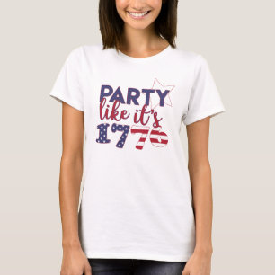 T-shirt La partie comme elle est 1776 - typographie de