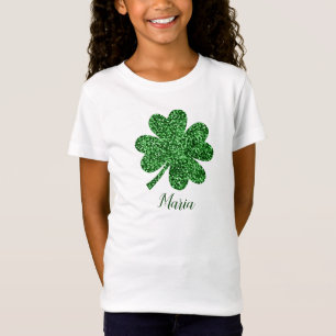T-Shirt La Parties scintillant Faux du shamrock Jour de la