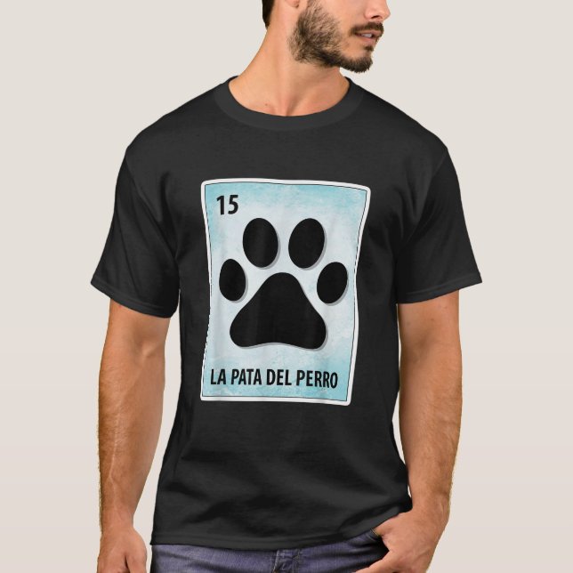 T-shirt La Pata Del Perro Cartes Paw Chien Mexicain (Devant)