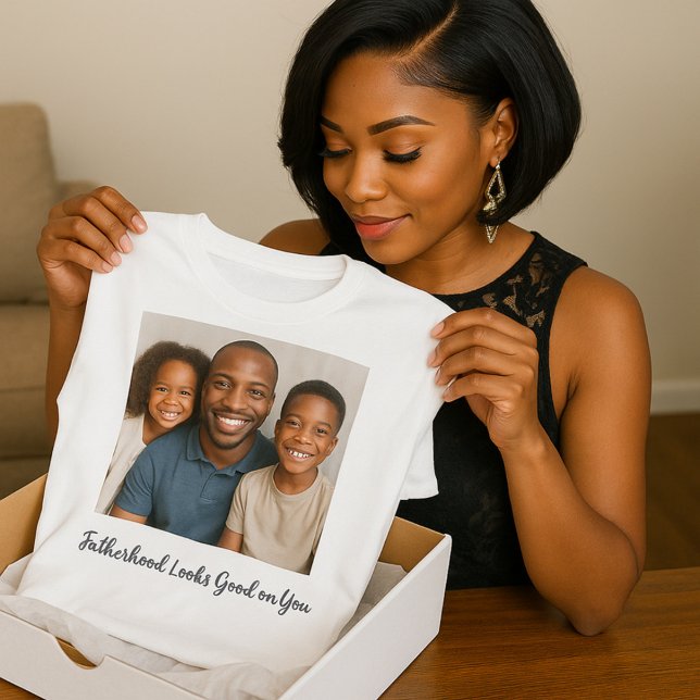 T-shirt La paternité vous va bien Photo (Créateur téléchargé)