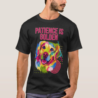 T-shirt La Patience Est Une Citation Motivationnelle Dorée