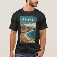 La Paz Bolivie Illustration Voyage Art Vintage