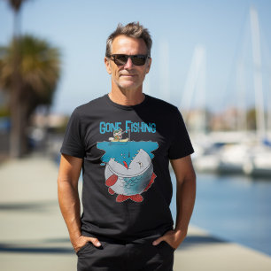 T-shirt La Pêche À L'Attente D'Un Gros Dessin De Catch