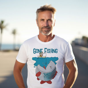 T-shirt La Pêche À L'Attente D'Un Gros Dessin De Catch