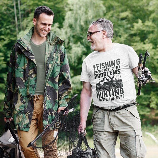 T-shirt La pêche amusante résout la plupart de mes problèm (Créateur téléchargé)