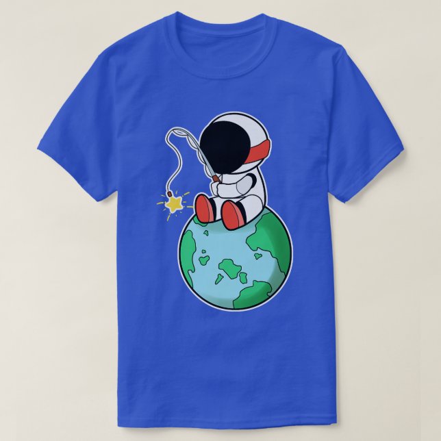 T-shirt La Pêche Des Astronautes Sur Terre (Design devant)