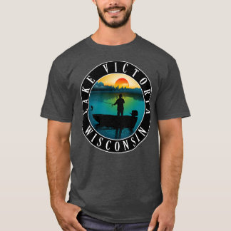 T-shirt La pêche du lac Victoria dans le Wisconsin