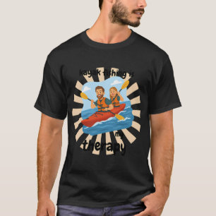 T-shirt La pêche en kayak est ma thérapie - Funny Kayak Fi