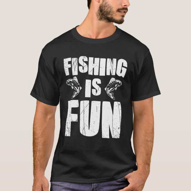 T-shirt La pêche est amusante (Devant)