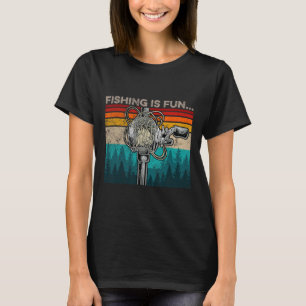 T-shirt La pêche est amusante Humour Pêche en plein air B