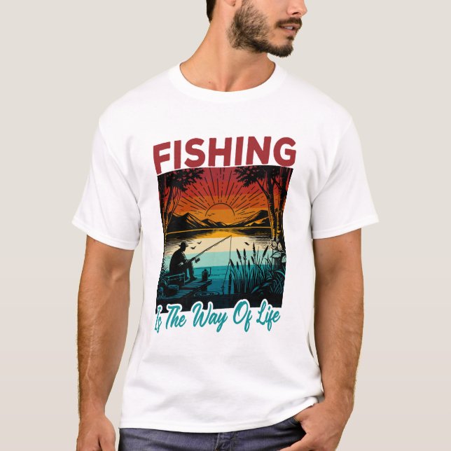 T-shirt La Pêche Est Le Mode De Vie (Devant)