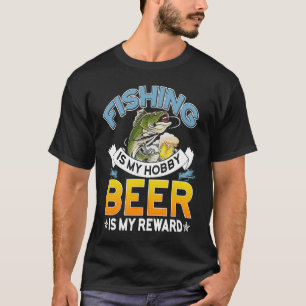 T-shirt La pêche est ma bière passe-temps est ma Fête des