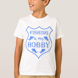 T-shirt La pêche est ma citation de bouclier hobby sur la