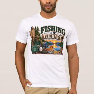 T-shirt La pêche est ma thérapie