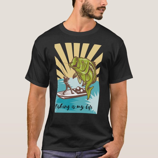 T-shirt la pêche est ma vie (Devant)