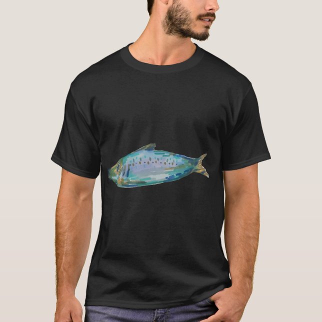 T-shirt La pêche est mon plan de retraite Blue Fish (Devant)