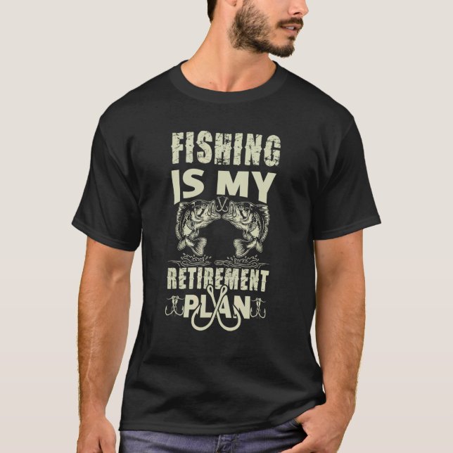 T-shirt La Pêche Est Mon Régime De Retraite (Devant)