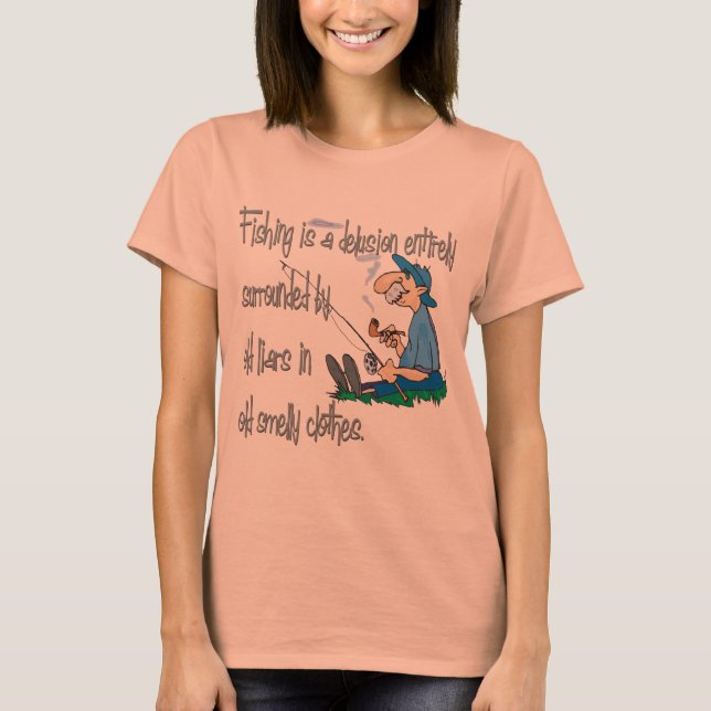 T-shirt La pêche est une illusion (Devant)