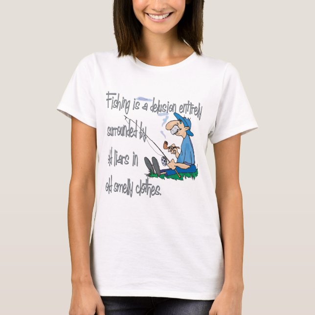 T-shirt La pêche est une illusion (Devant)