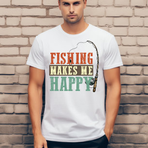 T-shirt La pêche me rend heureux