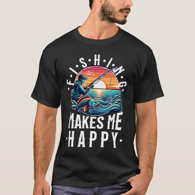 T-shirt La Pêche Me Rend Heureux (Devant)
