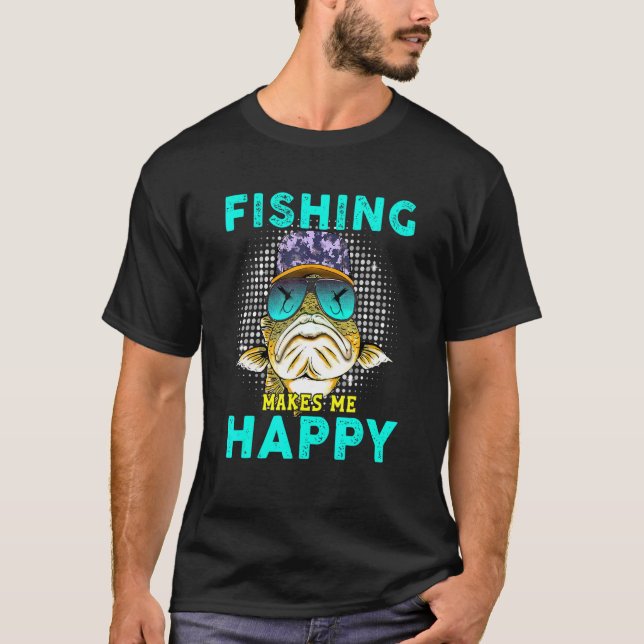 T-shirt La pêche me rend heureux (Devant)