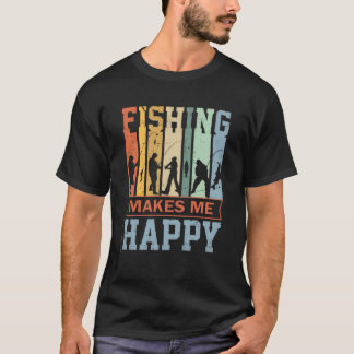 T-shirt La pêche me rend heureux