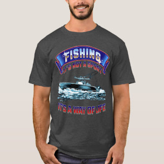 T-shirt La pêche n'est pas un sport rétro