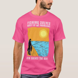 T-shirt La Pêche Résoud La Plupart De Mes Problèmes