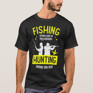 T-shirt La Pêche Résout La Moitié De Mes Problèmes La Chas