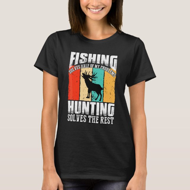 T-shirt La Pêche Résout La Moitié De Mes Problèmes La Chas (Devant)