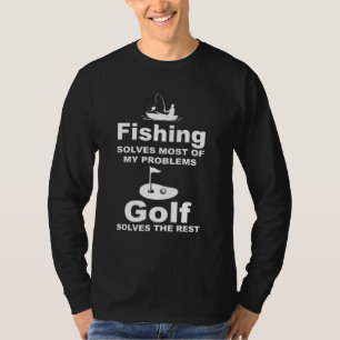 T-shirt La pêche résout la plupart de mes problèmes, le go