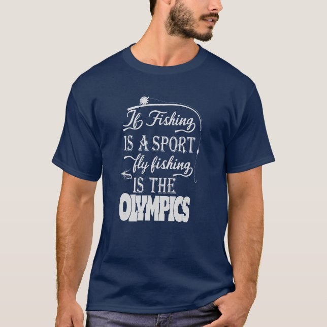 T-shirt La pêche, un sport, Graphiques vectoriels évolutif (Devant)