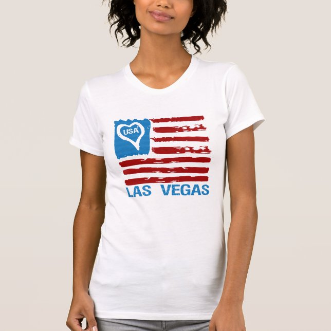 T-SHIRT LA PEINTURE DE LAS VEGAS D'AMOUR DES ETATS-UNIS A (Devant)