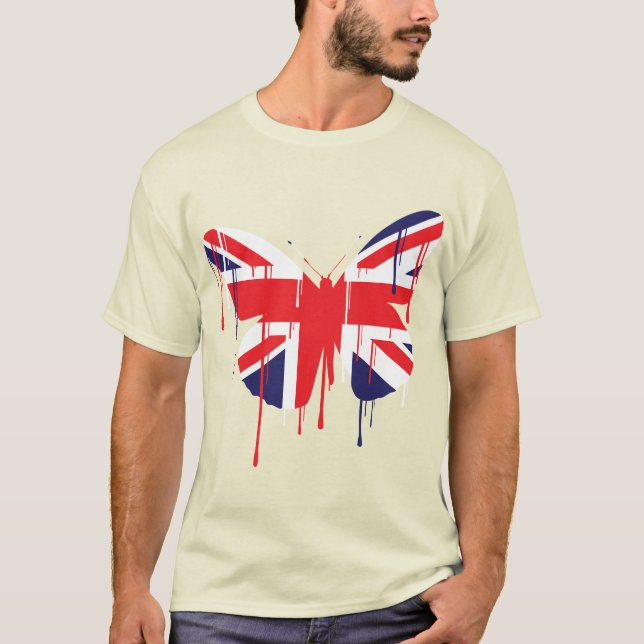 T-shirt La peinture de papillon court des enfants (Devant)