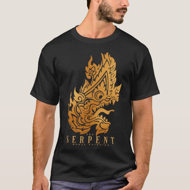 T-shirt La peinture murale du serpent (Devant)