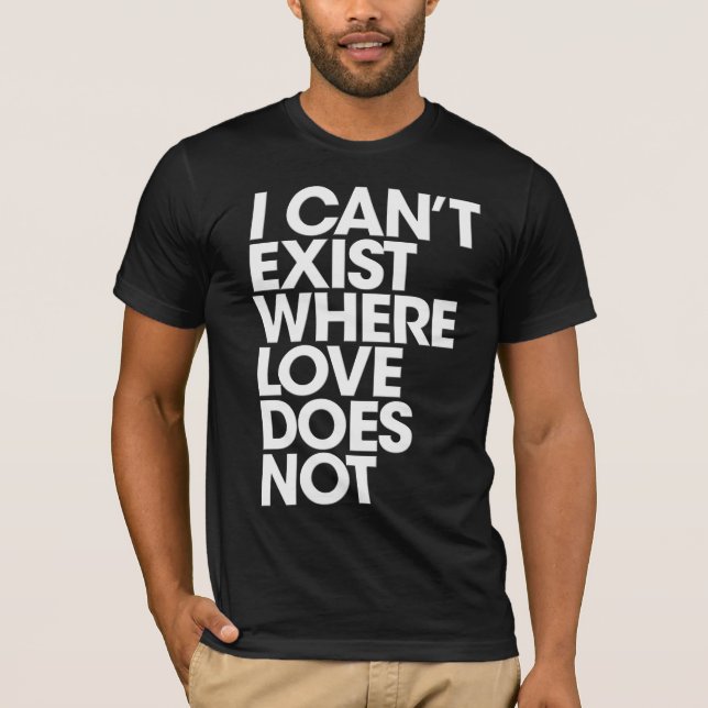 T-shirt La pente existent sans amour - obscurité (Devant)